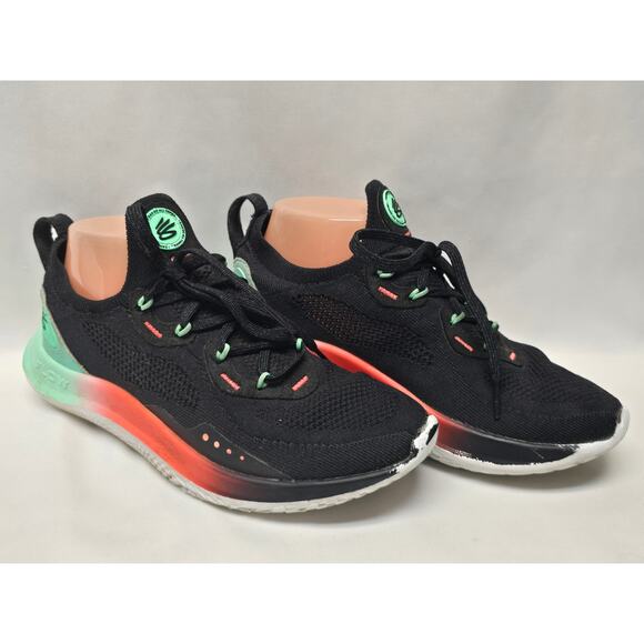 Under Armour Curry Flow Go Low Top Running Neon Shoes 3023814-006 Sneakers Walk - Picture 10 of 10